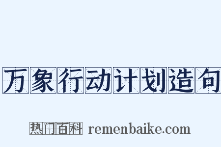 万象行动计划造句是什么意思的图片